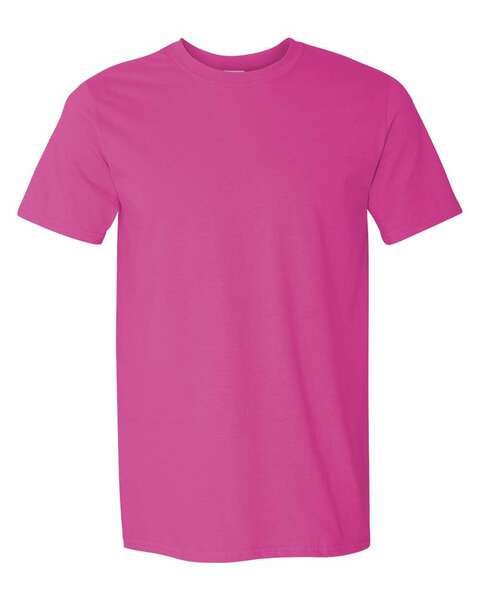 Gildan 64000 Heliconia shirt front view